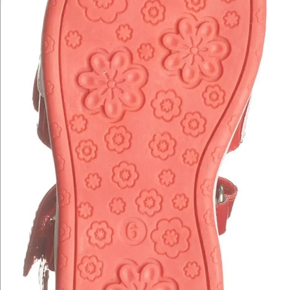 Naturino, Girls Desi Polka Dot Patent red Sandals size 10, NiB
